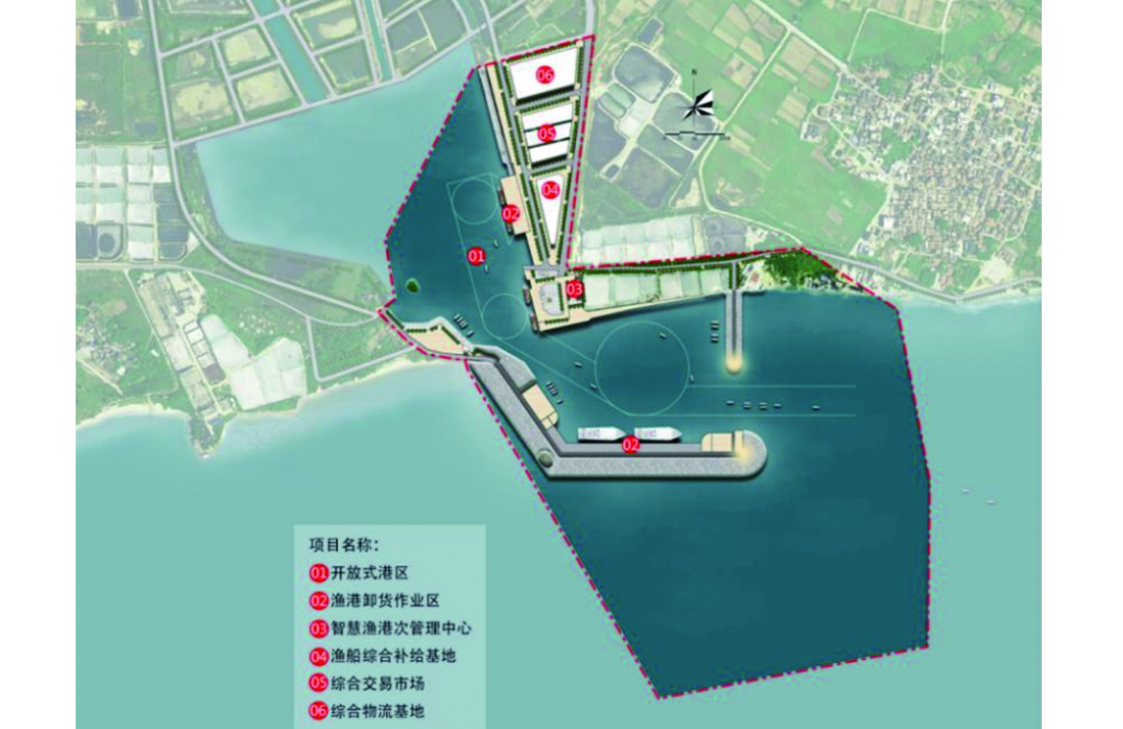 捷胜渔港平面图